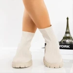 Redaria bézs női bakancs textil anyagból