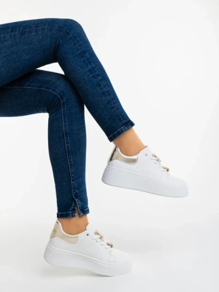 Lorimar aranyszinű női sportcipő ökológiai bőrből