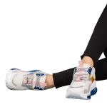 Kék női sportcipő műbőrből és textilből Tursa