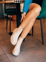 Adeliza bézs női bakancs ökológiai bőrből