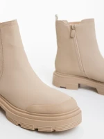 Adeliza bézs női bakancs ökológiai bőrből