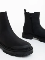 Adeliza fekete női bakancs ökológiai bőrből