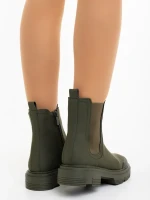 Adeliza zöld női bakancs ökológiai bőrből