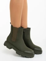 Adeliza zöld női bakancs ökológiai bőrből