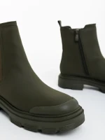 Adeliza zöld női bakancs ökológiai bőrből