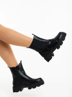 Lilana fekete női bakancs ökológiai bőrből