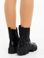 Lilana fekete női bakancs ökológiai bőrből