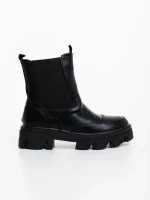 Lilana fekete női bakancs ökológiai bőrből