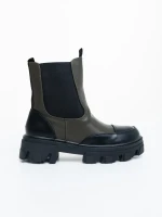 Lilana zöld női bakancs ökológiai bőrből