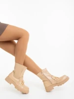 Aurona bézs női bakancs ökológiai bőrből