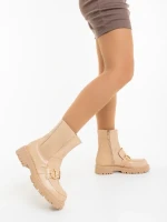 Aurona bézs női bakancs ökológiai bőrből