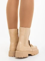 Aurona bézs női bakancs ökológiai bőrből