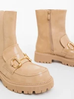 Aurona bézs női bakancs ökológiai bőrből