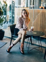 Aurona tevebarna női bakancs ökológiai bőrből