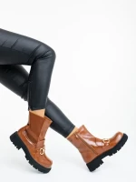 Aurona tevebarna női bakancs ökológiai bőrből