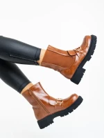 Aurona tevebarna női bakancs ökológiai bőrből