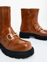 Aurona tevebarna női bakancs ökológiai bőrből