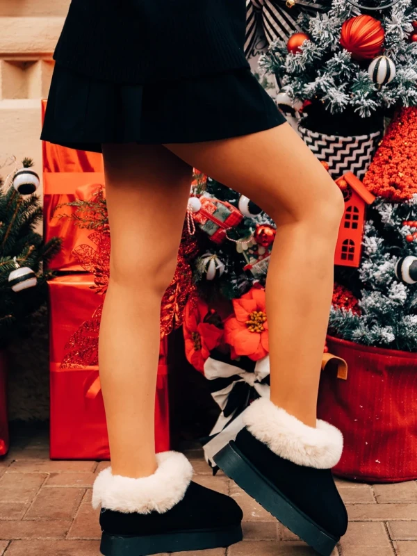 Astria fekete női papucs textil anyagból