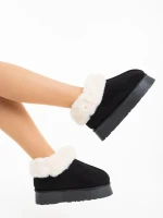 Astria fekete női papucs textil anyagból