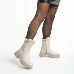 Pallie bézs női bakancs, műbőrből készült