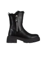 Pallie fekete női bakancs, műbőrből készült