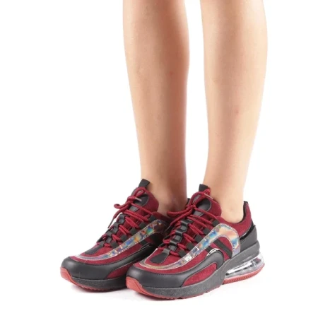 Nikol bordó női sportcipő