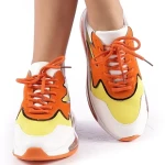 Sadal fehér és sárga női sportcipő