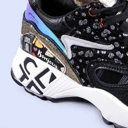 Petrina fekete női sportcipő