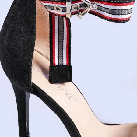 Riana fekete női szandál