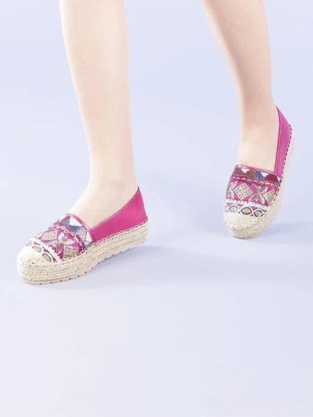 Natasa rózsaszínű női espadrille