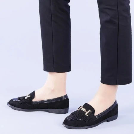 Otilia fekete női mokaszin