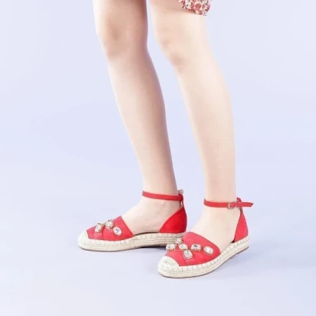 Raluca piros női espadrille