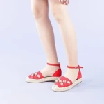 Raluca piros női espadrille