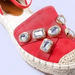 Raluca piros női espadrille