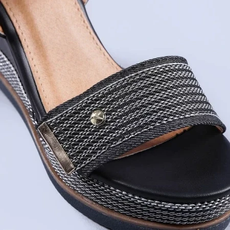 Kalinda fekete női szandál