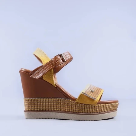 Kalinda sárga női szandál