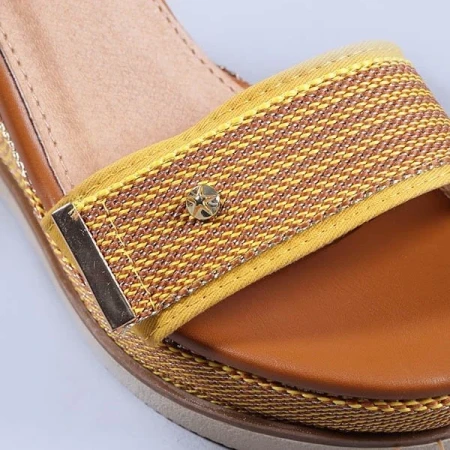 Kalinda sárga női szandál