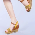 Kalinda sárga női szandál