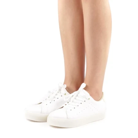 Pompilia fehér sárgával női sportcipő