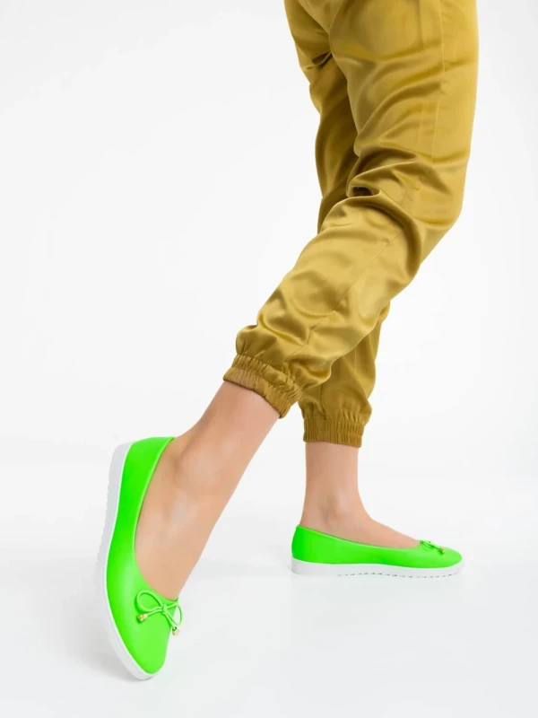 Helma zöld női balerina