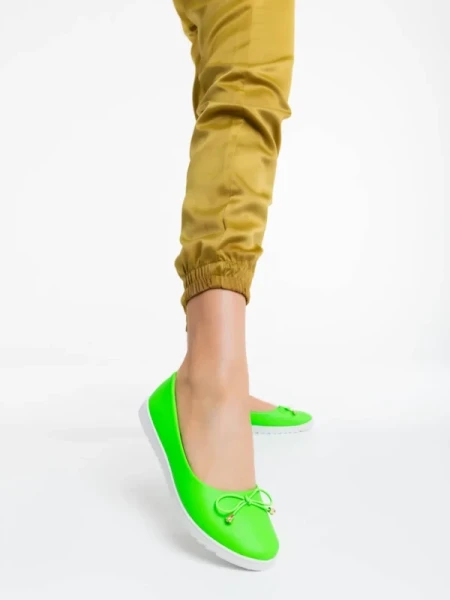 Helma zöld női balerina