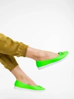 Helma zöld női balerina