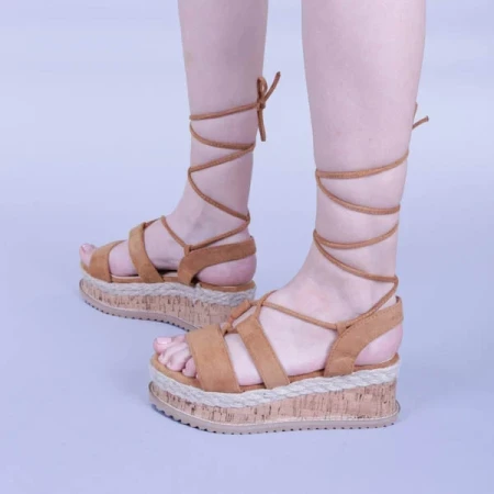 Afina camel női szandál