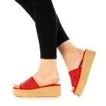 Minodora piros női papucs