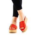 Minodora narancssárga női papucs