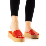 Minodora narancssárga női papucs