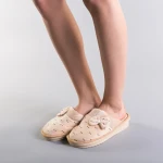 Ninis bézs női papucs