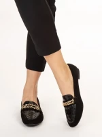 Evette fekete női mokaszin