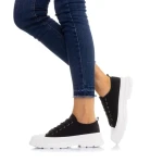 Rava fekete női tornacipő