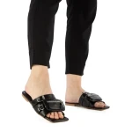 Hazany fekete női papucs